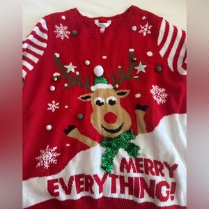 No Boundaries Vibrant Red Knit Sweater